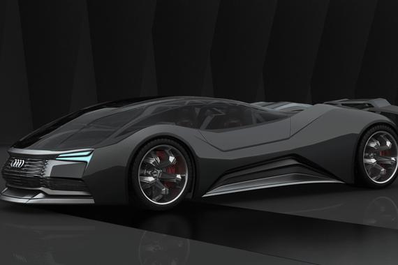 脑洞开到头了 奥迪核动力概念车假想图