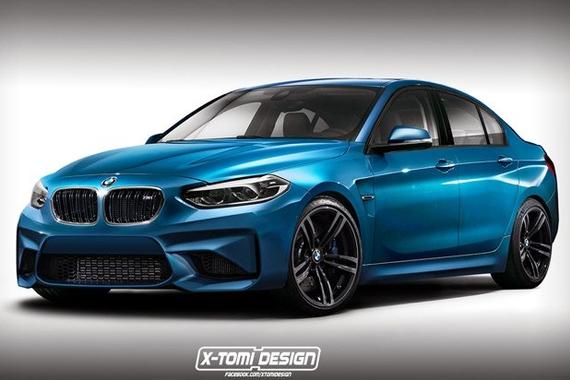 大马力前驱？宝马新1M三厢版假想图