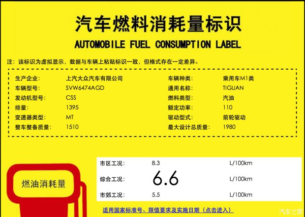 油耗6.6L/100km 新途观将保留MT车型