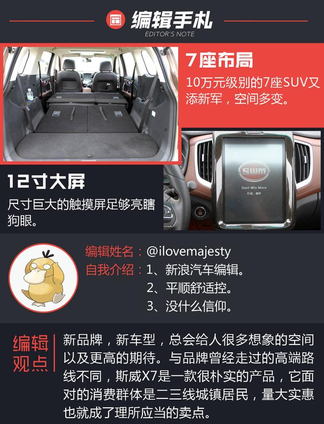 宝马?7座!9万起!试驾SWM斯威X7
