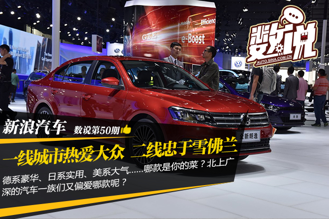 数说|一线城市热爱大众 二线热爱雪佛兰