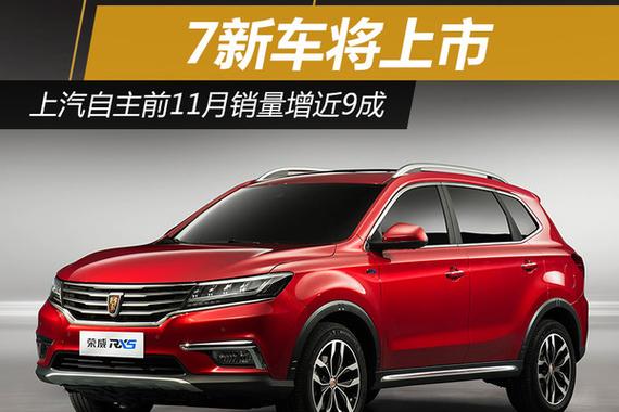 上汽自主前11月销量增近9成 7新车将上市