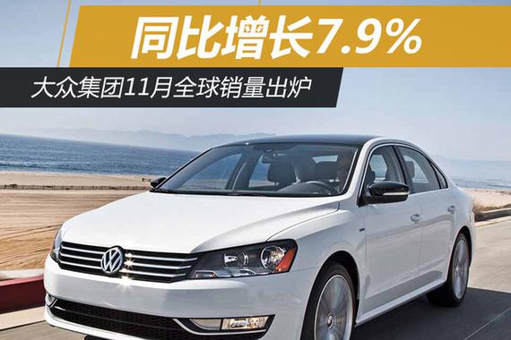 大众集团11月全球销量出炉 同比增长7.9%