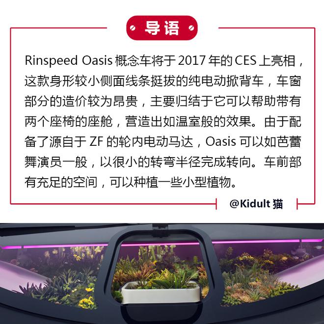 带着一片花园驶向未来 Rinspeed Oasis