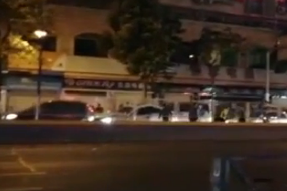 视频：实拍广州警察与毒贩枪战