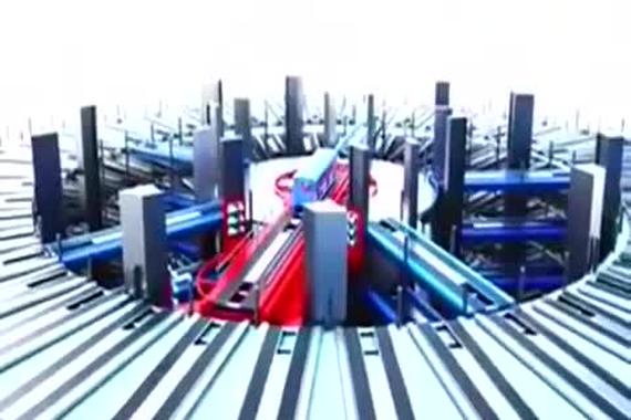 视频：脑洞大开的未来公交车立体停车场