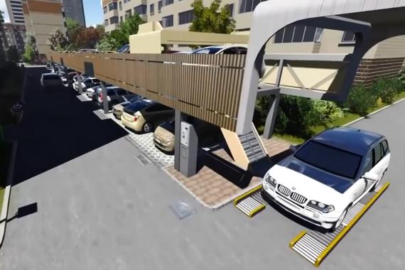 视频：脑洞还是科技！停车位都建在天上