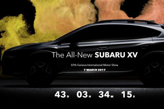 全新斯巴鲁XV预告图发布 日内瓦车展亮相