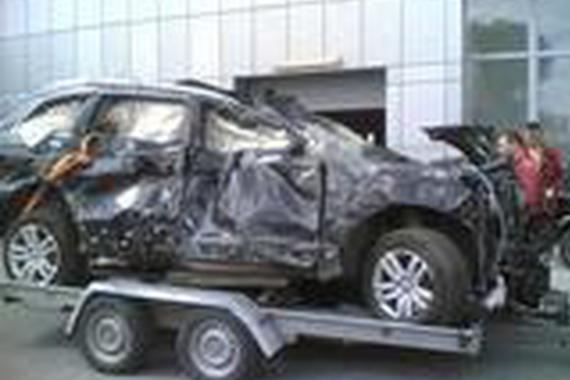 奥迪Q7刚买没多久，就被送进了汽车回收站