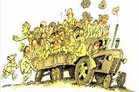 货兜载人等于在送命 非常不安全