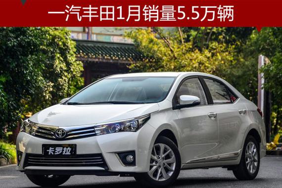 一汽丰田1月销量5.5万辆 同比小幅增长
