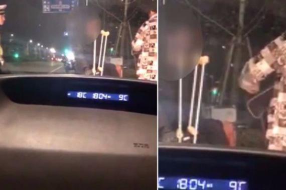 视频：民警穿睡衣接老婆 顺带抓了小偷