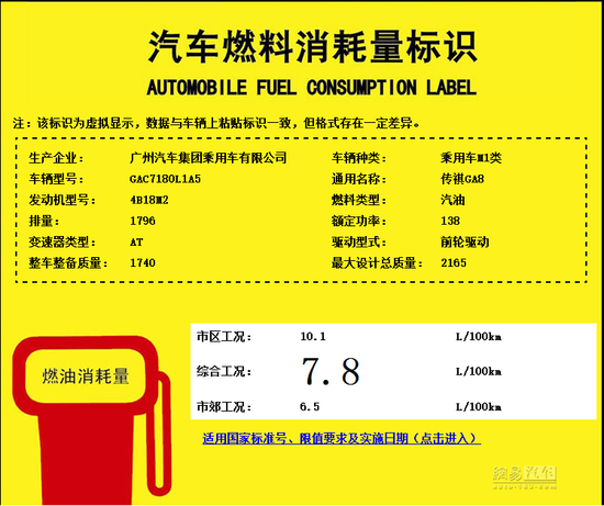 传祺GS5将换新1.8T发动机 燃油经济性增强