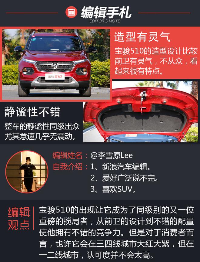 小伙子灵气逼人 试驾全新小型SUV 宝骏510