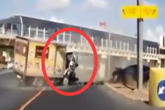 视频：交通不是赌博 违章行驶输了一条命