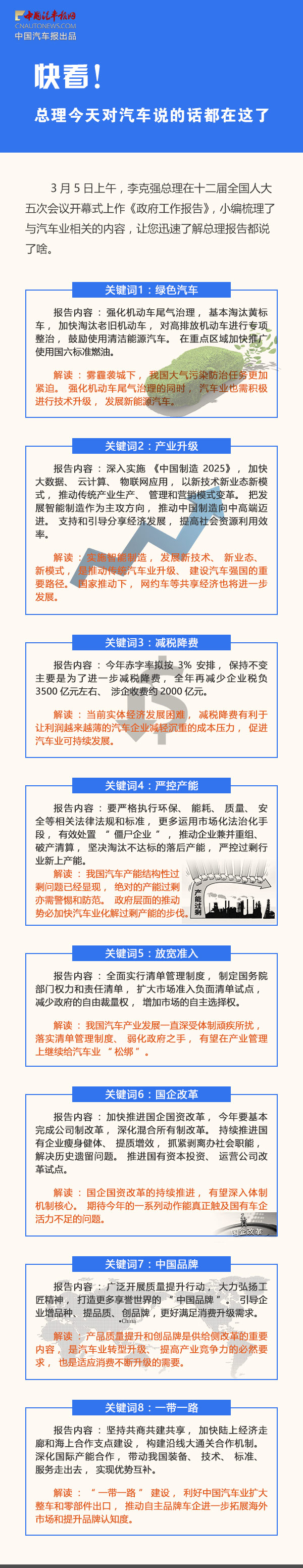 总理对汽车产业说的话都在这了