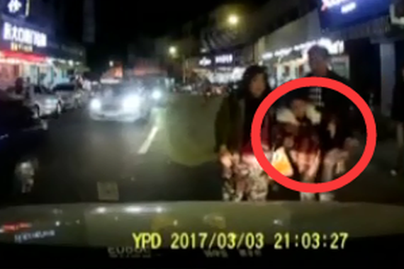 视频：夫妻指使8岁女孩碰瓷 计划多次得手