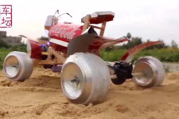 牛！用雪糕棒和易拉罐制作遥控越野车
