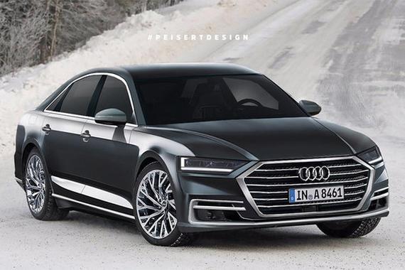 全新奥迪A8渲染图亮相 外观更前卫激进