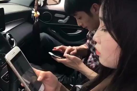 视频:“姑娘，开车别玩手机，太危险了…“