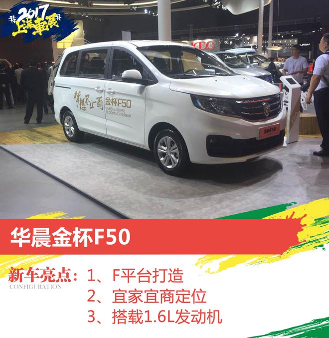 新浪汽车讯 在2017上海车展上,华晨汽车正式发布了金杯f50.