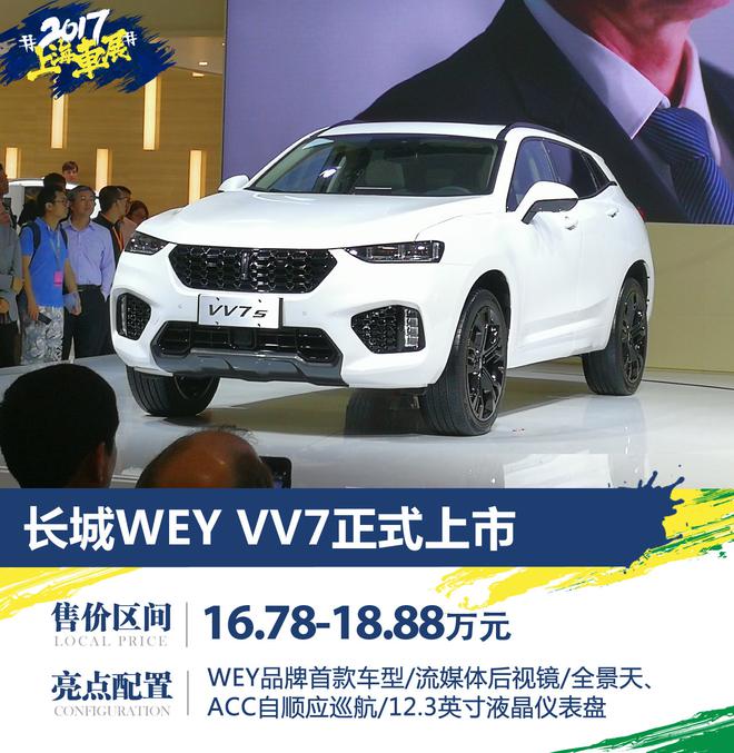 WEY VV7车展上市 售价16.78-18.88万元