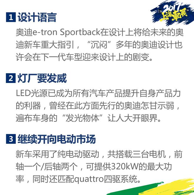 2017上海车展：奥迪e-tron Sportback实拍