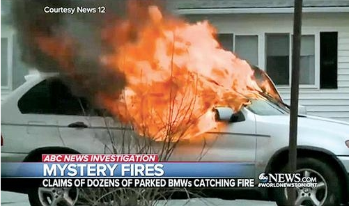 宝马被曝发生多起停车后自燃事件