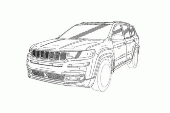 或为新大瓦格尼 Jeep全新7座SUV专利图