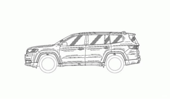 或为新大瓦格尼 Jeep全新7座SUV专利图