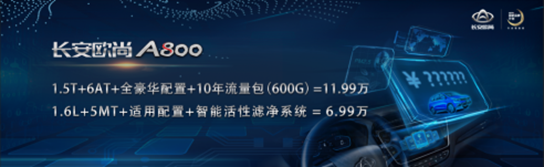 长安欧尚A800预售6.99万元和11.99万元