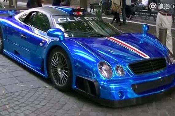 视频:电镀蓝奔驰CLK GTR 、法拉利F40