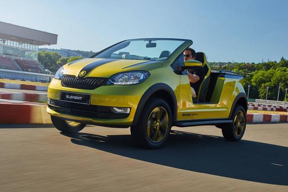 斯柯达Citigo变身电动沙滩车 配太阳能电池板