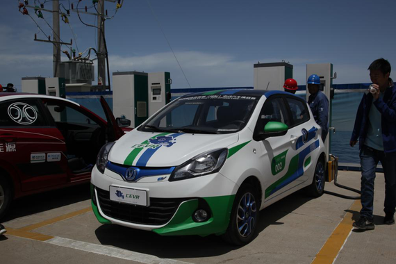 记长安奔奔EV电动汽车环青海湖挑战赛表现