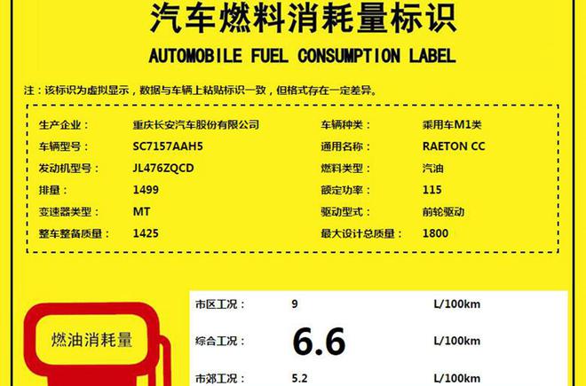 长安睿骋CC动力信息 搭1.5T/或年内上市