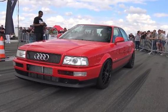 视频：宝刀不老 930匹奥迪80 VR6 Quattro 0-285 KMh加速过程