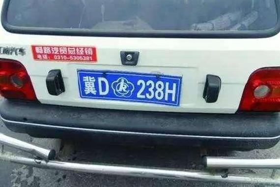 普通的蓝牌谁都见过 车牌中间带花的还是第一次见