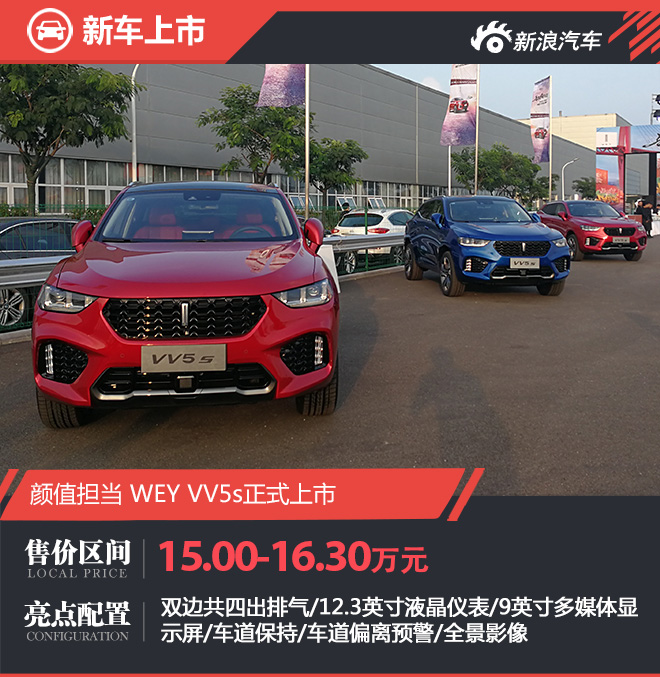 WEY VV5s正式上市 售15.00-16.30万元