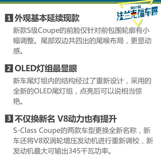 OLED灯组很惊艳 新款奔驰S Coupe解析