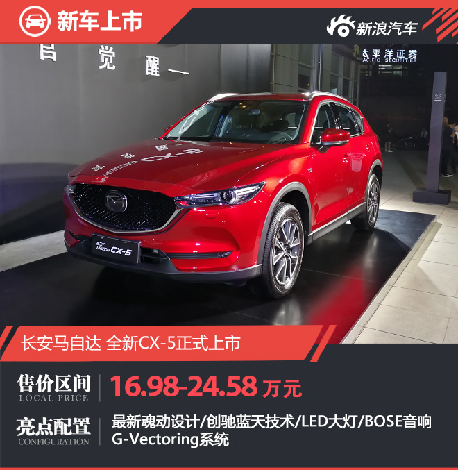 马自达全新CX-5上市 售16.98-24.58万元