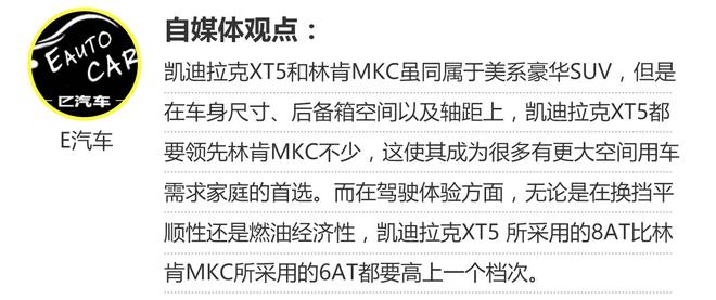 谁能代表新美式 凯迪拉克XT5对比林肯MKC