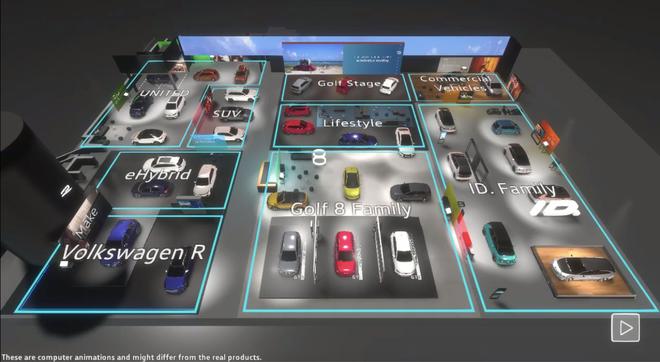 大众虚拟现实技术还原2020年日内瓦车展全貌 真正的网上车展