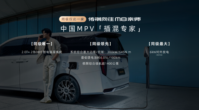 24.99万元起 传祺向往M8宗师正式上市