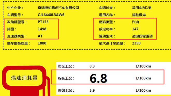 新揽胜极光搭1.5T/2.0T引擎 油耗低至6.8L