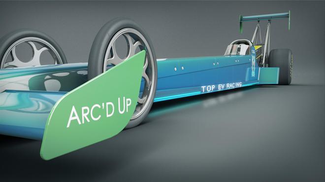 Top EV Racing竞速赛车搭载4台兆瓦电动机 0.8秒内破200km/h