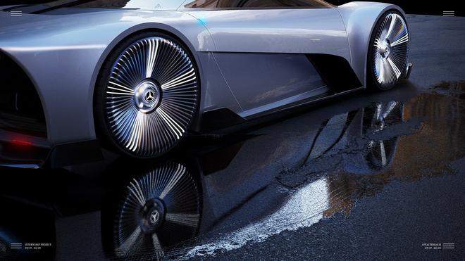 梅赛德斯-AMG纯电动高性能车效果图 车身LED显示屏亮眼