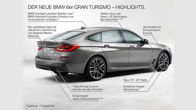 中期改款宝马6系Gran Turismo发布 约49.2万起售