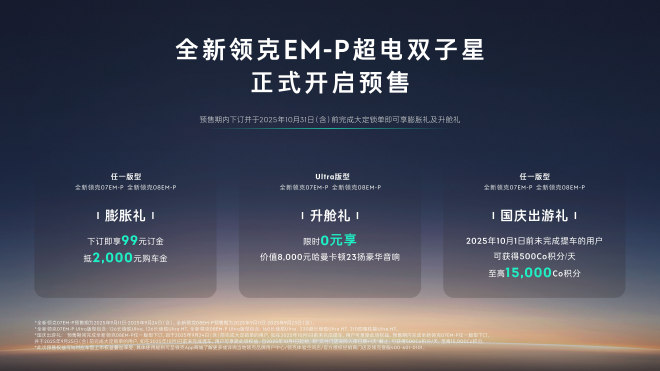 新款领克07 EM-P/08 EM-P开启预售