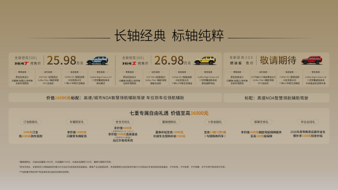 25.98万起 全新坦克300开启预售