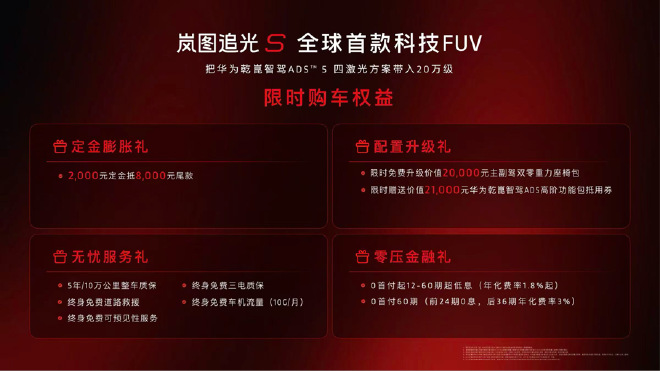 权益价22.39—27.39万元 岚图追光S正式上市